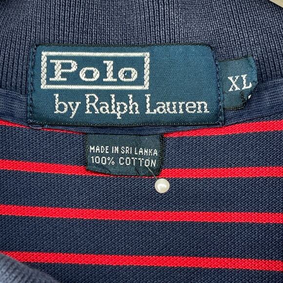 POLO RALPH LAUREN Shirt Men XL Golf Polo Striped Short Sleeve Cotton Pique Black - Picture 6 of 13